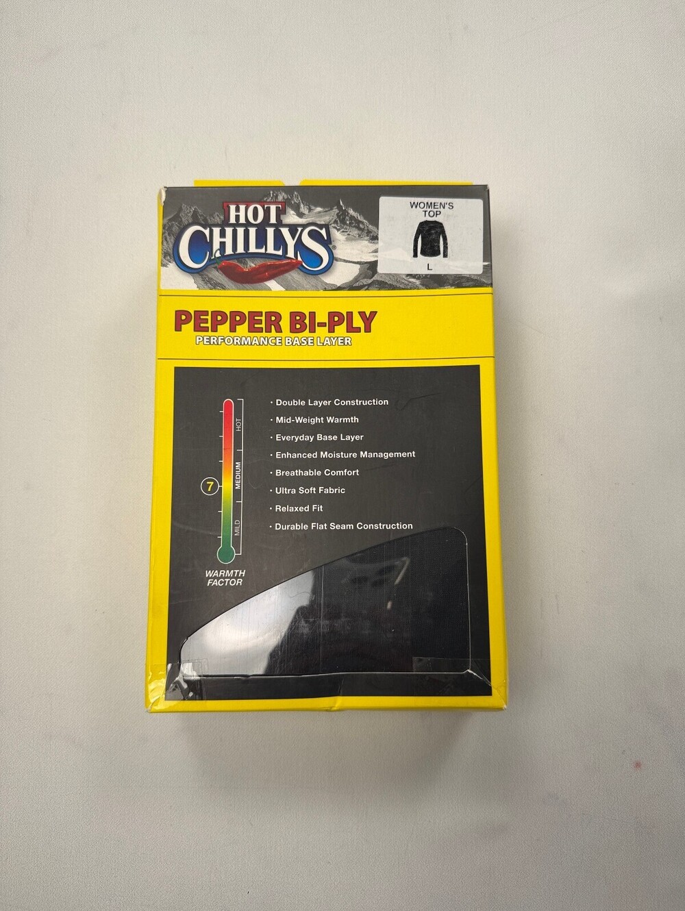 Hot Chillys Pepper Bi-Ply Performance Base Layer Black Modern Fitted - Womens L